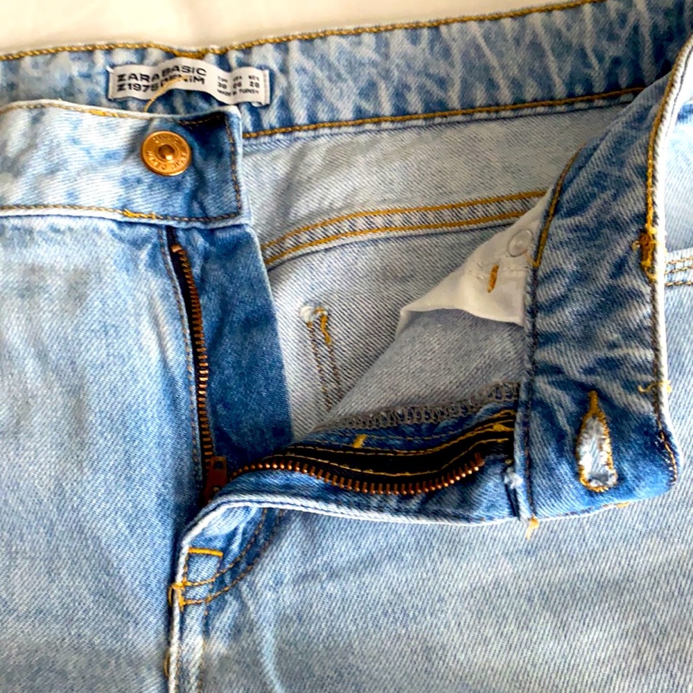 Zara fun fringed/washed denim jeans 💙💚💛🧡❤️💜 - Picture 8 of 10